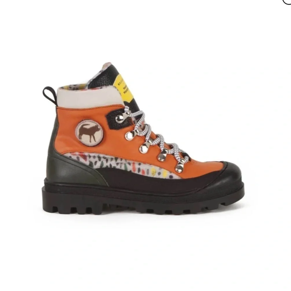 Wolf & Rita Kids Orange and Black Boots